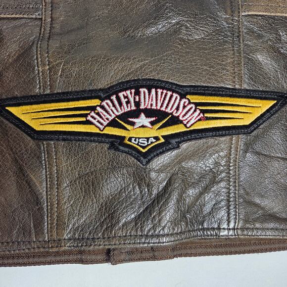 Vintage Men's Himalaya Motor Bike Wear Leather Motorcycle Riding Vest - Picture 6 of 14